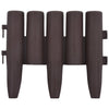 Vidaxl Gazon bordes 36 st 10 m pp marrón