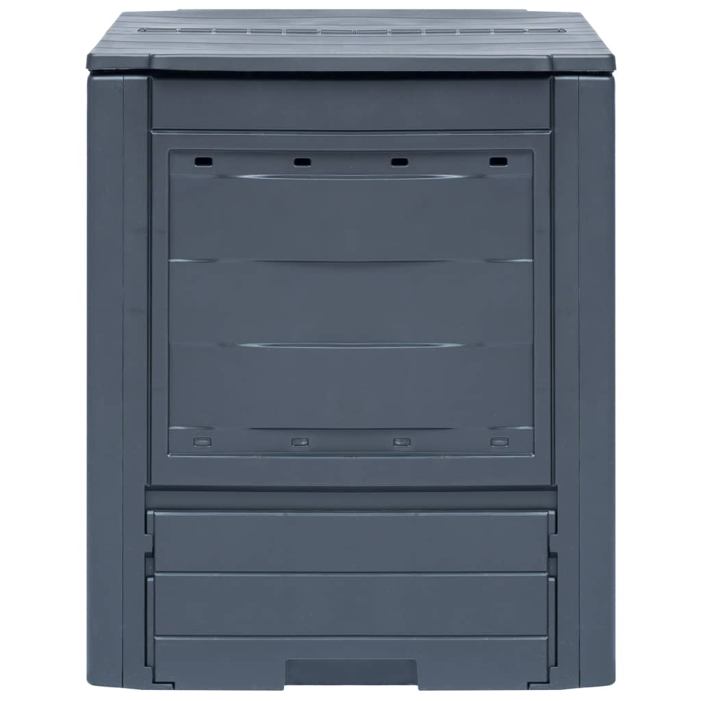 Vidaxl compostbakken 2 st 520 l 60x60x73 cm grijs