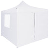 Vidaxl partytent met 4 zijwanden inklapbaar 3x3 m staal wit