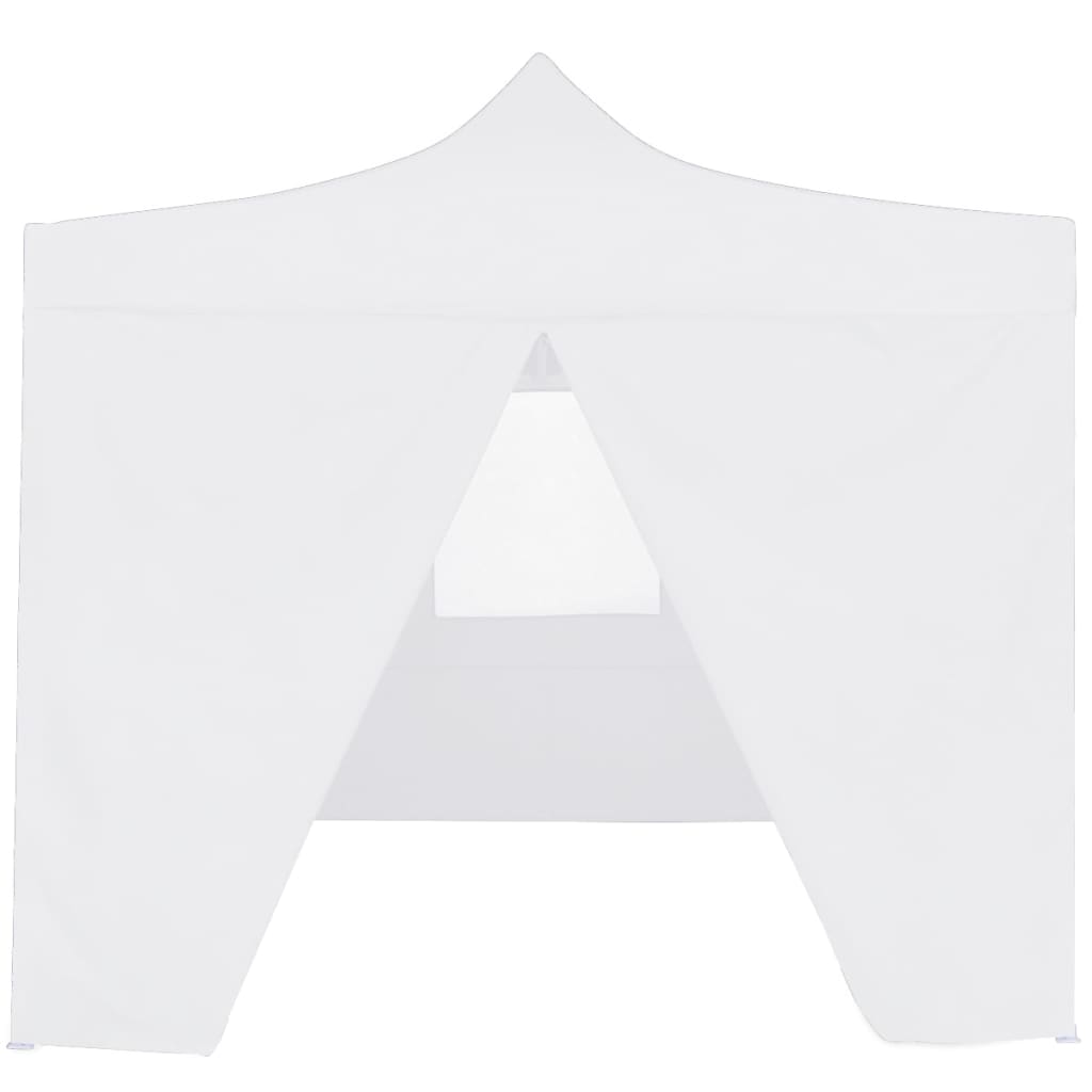 Vidaxl partytent met 4 zijwanden inklapbaar 3x3 m staal wit