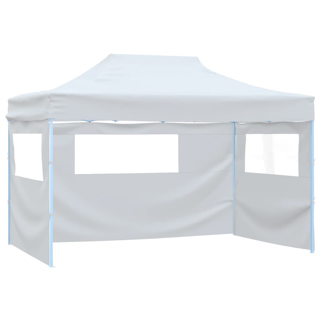 Vidaxl partytent met 3 zijwanden inklapbaar 291x413x315 cm wit