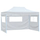 Vidaxl partytent met 3 zijwanden inklapbaar 291x413x315 cm wit