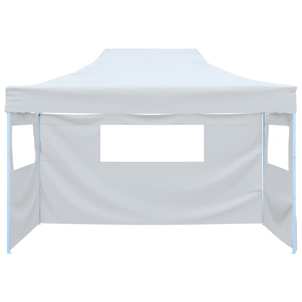 Vidaxl partytent met 3 zijwanden inklapbaar 291x413x315 cm wit
