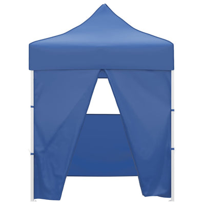 Tenda da festa Vidaxl con 4 pareti laterali pieghevoli 2x2 m in acciaio blu