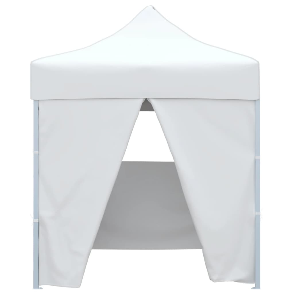 Tenda da festa Vidaxl con 4 pareti laterali pieghevoli 2x2 m in acciaio bianco