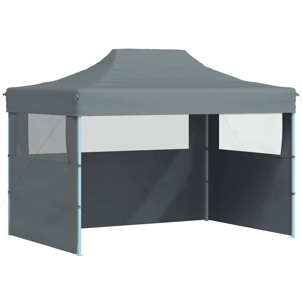 Tenda per feste Vidaxl con 3 pareti laterali crollabili 3x4 m in acciaio antracite