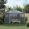 Tenda per feste Vidaxl con 3 pareti laterali crollabili 3x4 m in acciaio antracite
