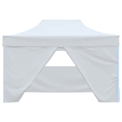 Vidaxl partytent met 4 zijwanden inklapbaar 280x410x315 cm staal wit