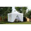 Vidaxl partytent met 4 zijwanden inklapbaar 280x410x315 cm staal wit