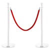Vidaxl Cord Velvet Velvet Red and Silver Coloded
