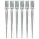 Vidaxl Pin macinati 6 pezzi 7x7x75 cm in acciaio galvanizzato colorato