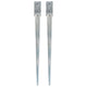Vidaxl ground pins 2 pcs 7x7x90 cm galvanized steel silver colored