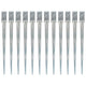 Vidaxl Ground pins 12 pcs 7x7x90 cm galvanized steel silver colored