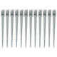 Vidaxl Ground pins 12 pcs 8x8x91 cm galvanized steel silver colored