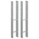Vidaxx anclajes al suelo 2 uds 9x6x60 cm acero galvanizado color plata