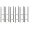 Vidaxl grondankers 6 st 14x6x60 cm gegalvaniseerd staal zilverkleurig