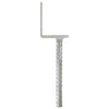 Anclas de tierra Vidaxl 6 PCS 8x6x30 cm de acero galvanizado de color plateado