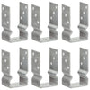 Vidaxl grondankers 6 st 8x6x15 cm gegalvaniseerd staal zilverkleurig