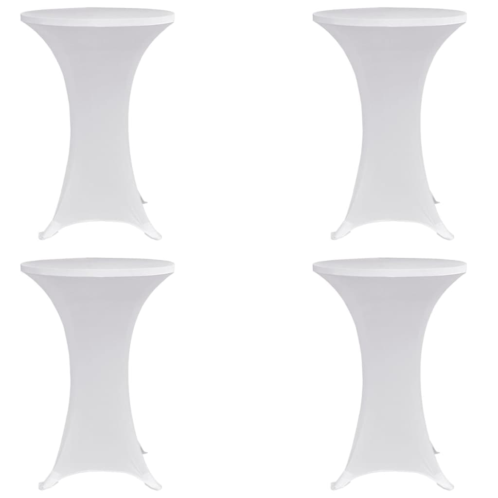 Vidaxl statafelhoes 4 st stretch ø80 cm wit