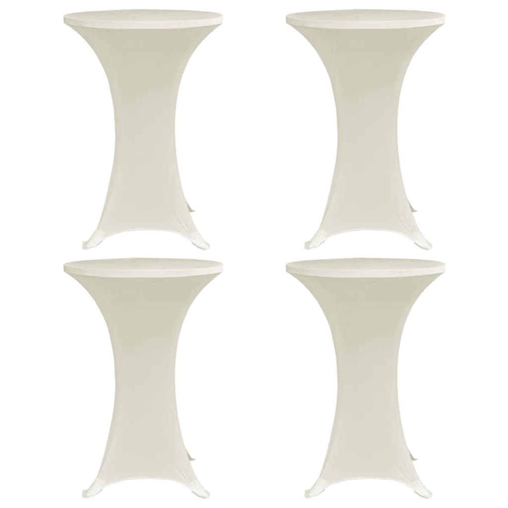 Vidaxl statafelhoes 4 st stretch ø60 cm crème