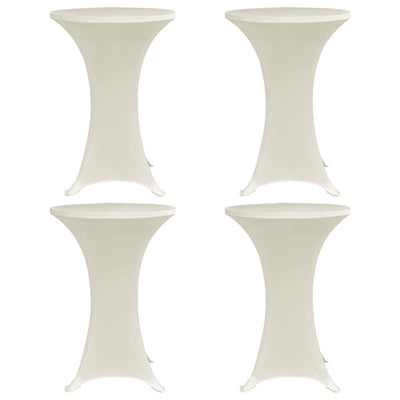 Cubierta de mesa de pie Vidaxl 4 st estiramiento Ø60 cm de crema