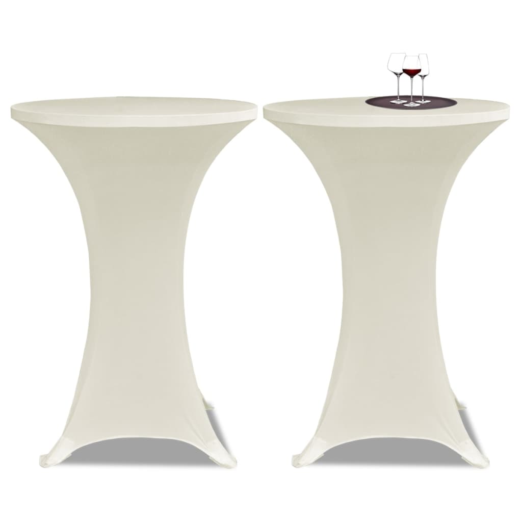 Vidaxl statafelhoes 4 st stretch ø60 cm crème