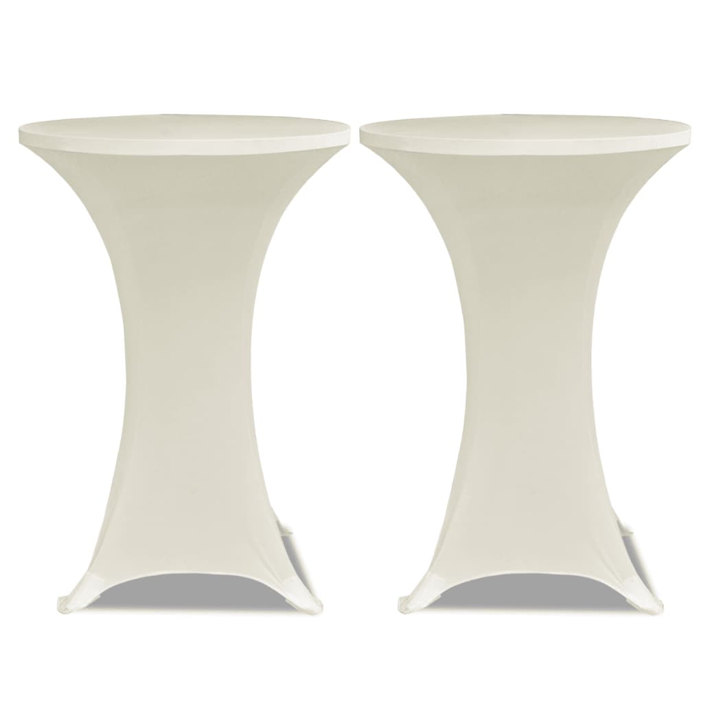 Vidaxl statafelhoes 4 st stretch ø60 cm crème