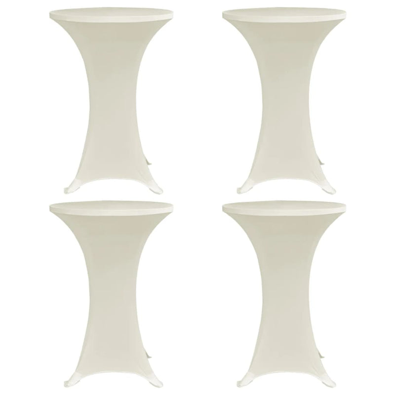 Vidaxl statafelhoes 4 st stretch ø70 cm crème