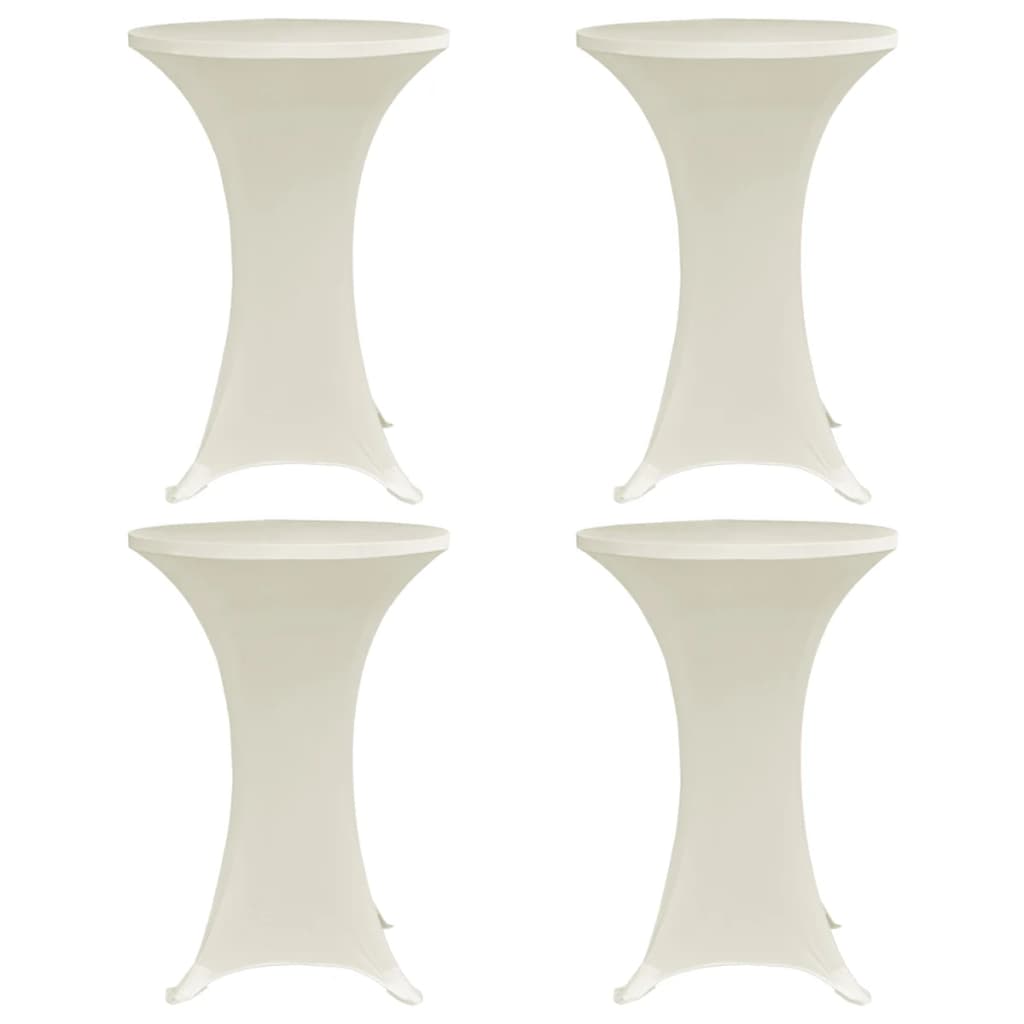 Vidaxl statafelhoes 4 st stretch ø70 cm crème