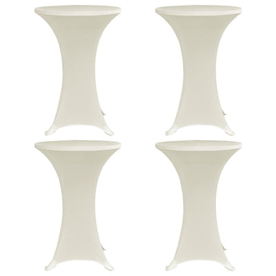 Cubierta de mesa de pie Vidaxl 4 st estiramiento Ø80 cm de crema