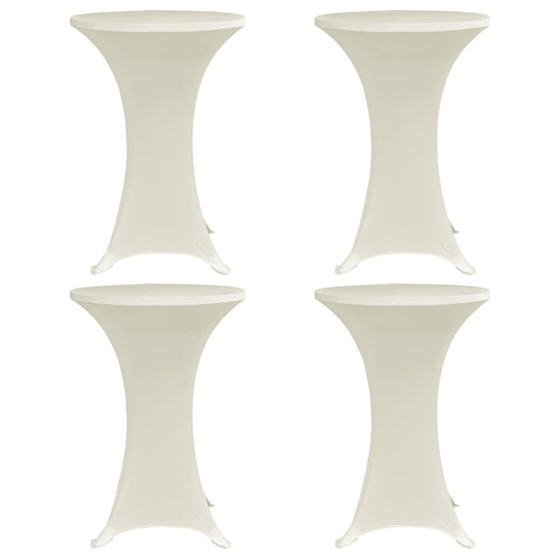 Vidaxl statafelhoes 4 st stretch ø80 cm crème
