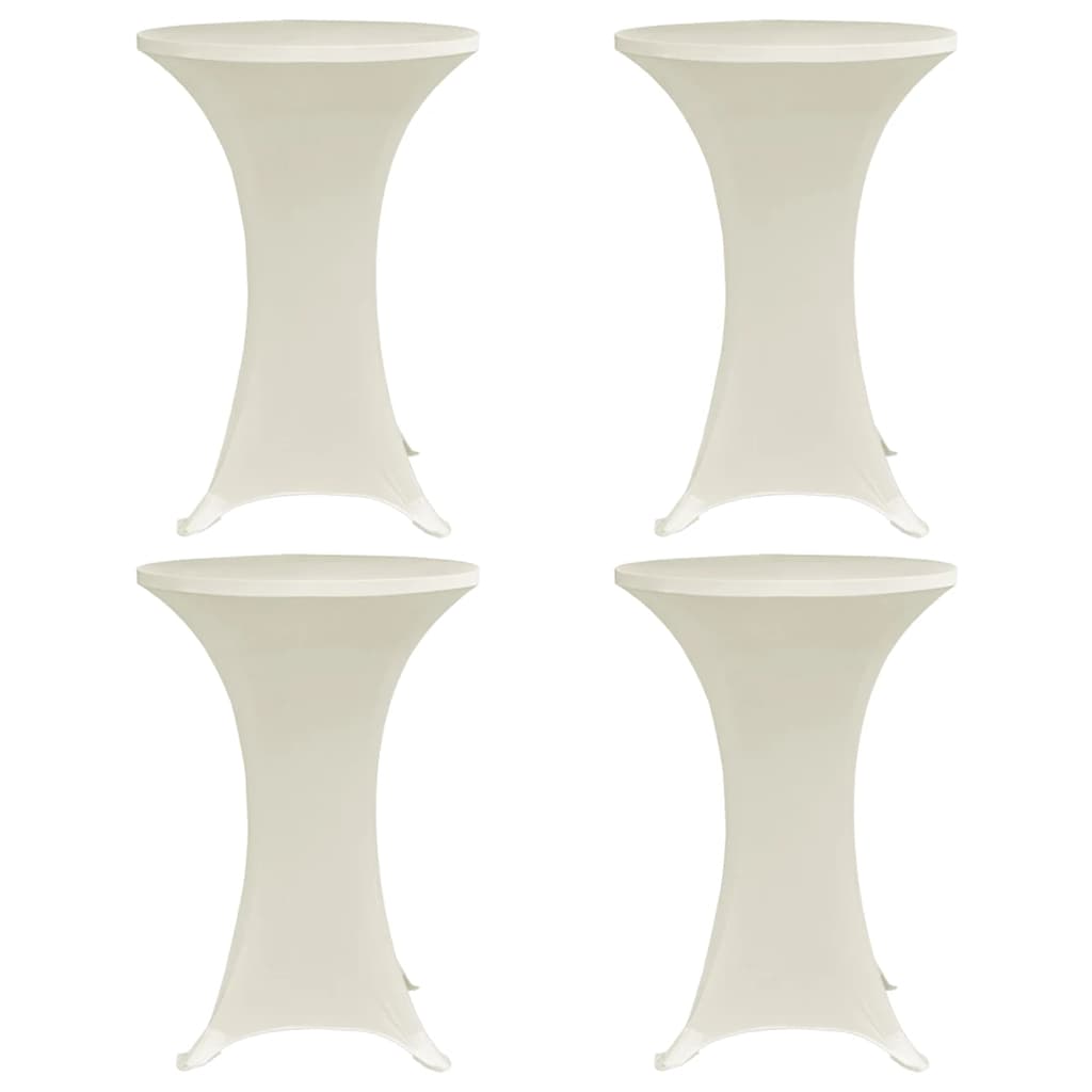 Vidaxl statafelhoes 4 st stretch ø80 cm crème