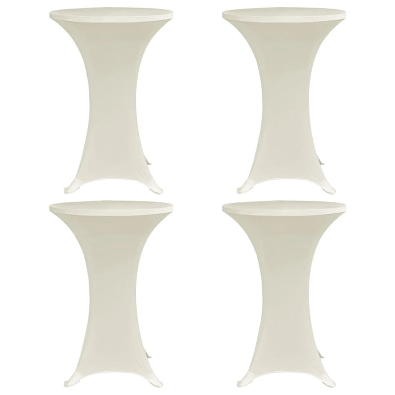 Cubierta de mesa de pie Vidaxl 4 st estiramiento Ø80 cm de crema