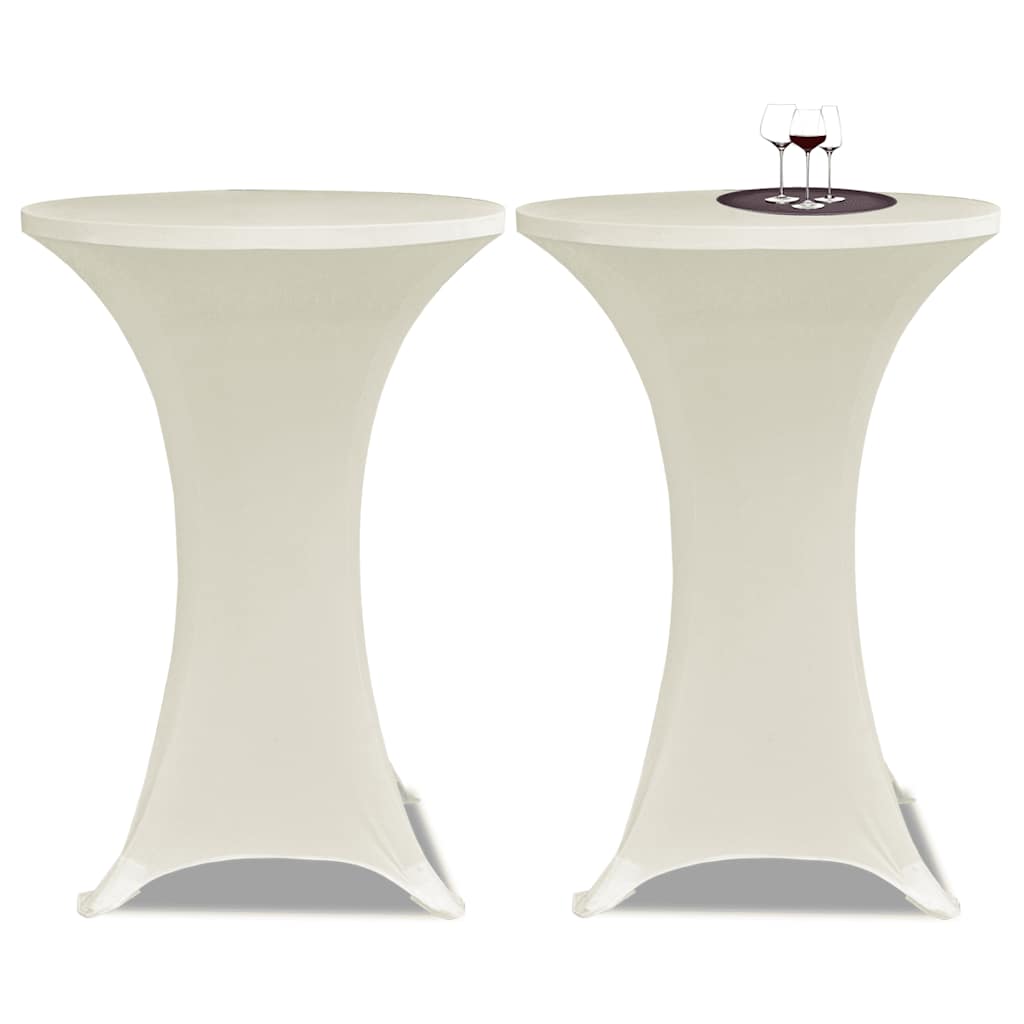 Vidaxl statafelhoes 4 st stretch ø80 cm crème