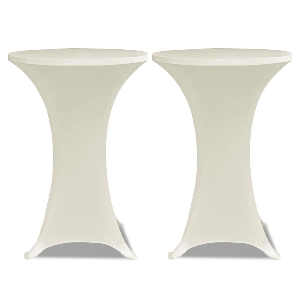 Vidaxl statafelhoes 4 st stretch ø80 cm crème
