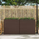 Caja de planificación de Vidaxl elevada con 4 macetas 2 st Poly rattan marrón