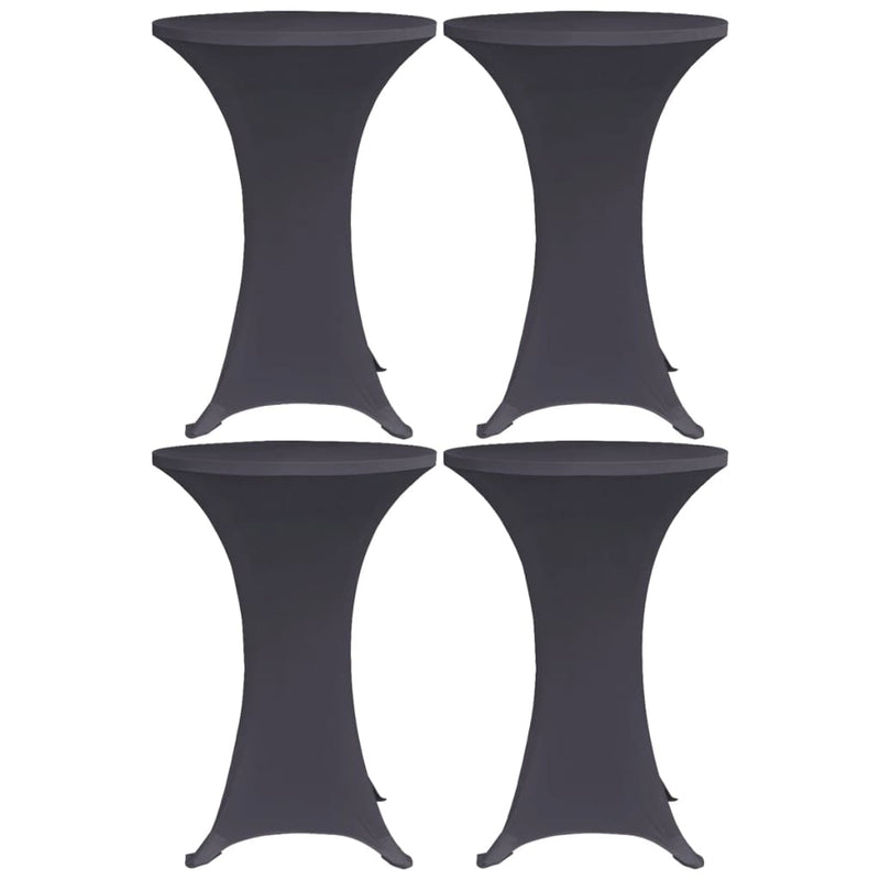 Vidaxl Cubierta de la mesa Estiramiento 4 ST 70 cm antracita