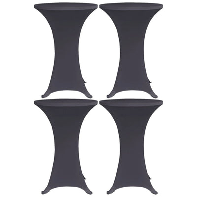 Vidaxl Cubierta de la mesa Estiramiento 4 ST 70 cm antracita