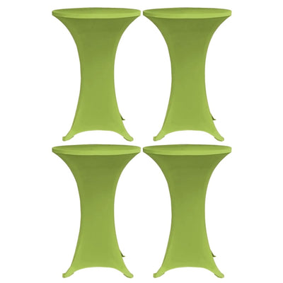 Vidaxl Cubierta de la mesa estiramiento 4 ST 80 cm verde
