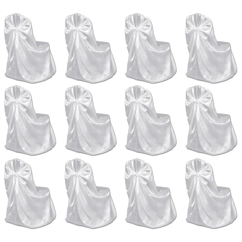 Vidaxl stoelhoes voor bruiloft 12 st wit