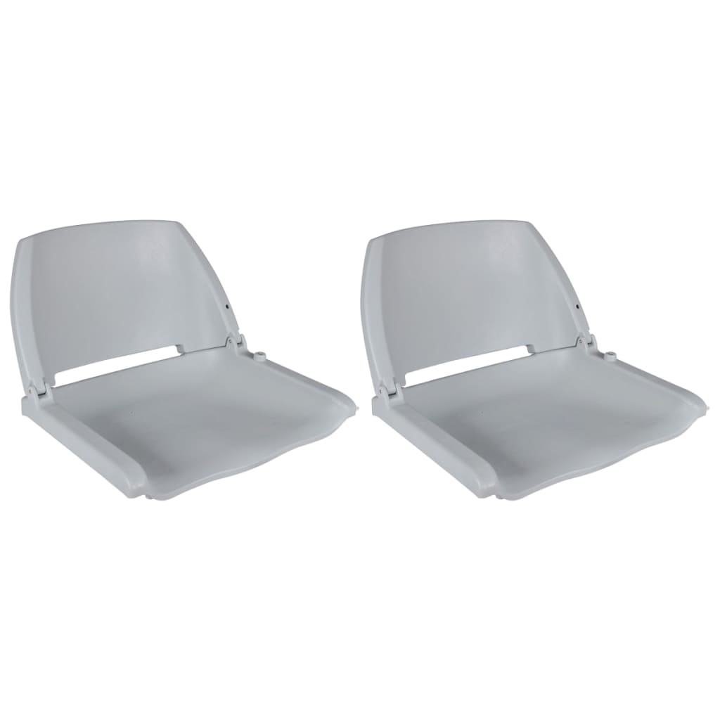 Vidaxl bootstoelen 2 st inklapbare rugleuning 41x51x48 cm grijs