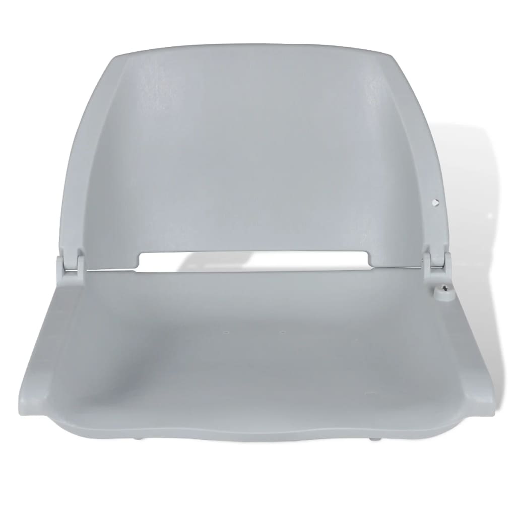 Vidaxl bootstoelen 2 st inklapbare rugleuning 41x51x48 cm grijs