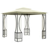 Vidaxl Arbor con reti 300x300x265 cm crema