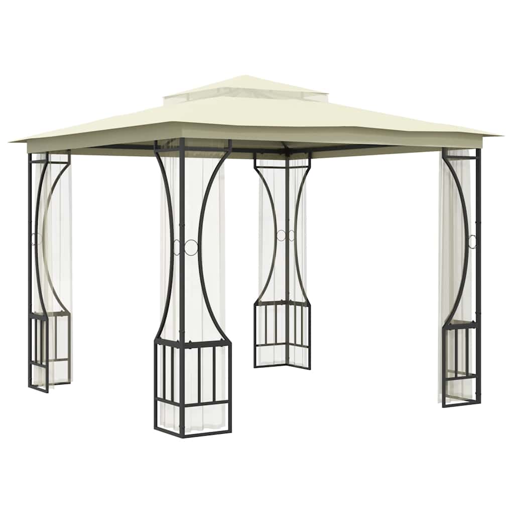 Vidaxl Arbor con reti 300x300x265 cm crema