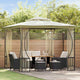 Vidaxl Arbor con reti 300x300x265 cm crema