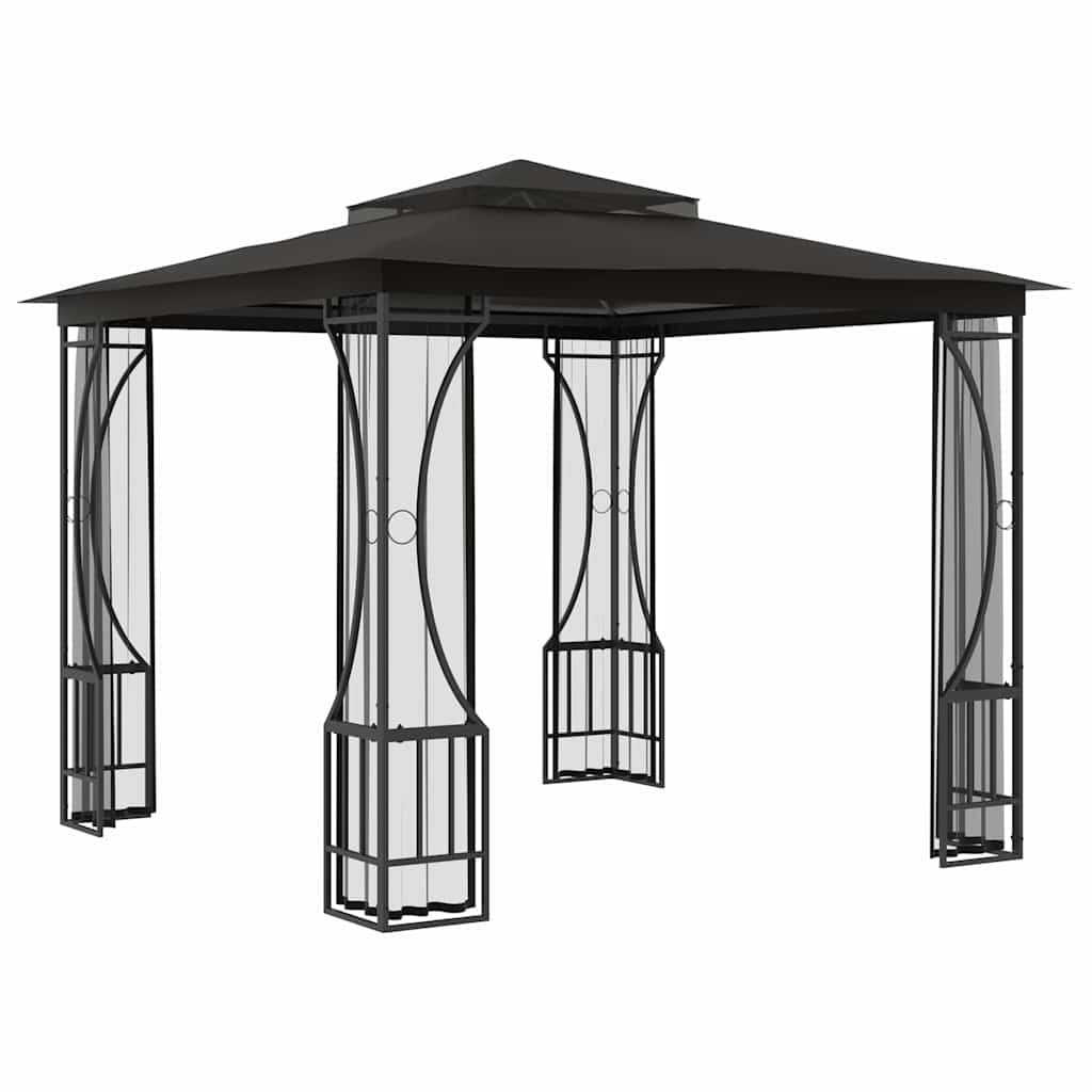 Vidaxl Arbor con reti 300x300x265 cm antracite -lorato