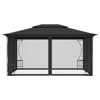 Vidaxl Arbor con reti 300x400x265 cm antracite -colorato