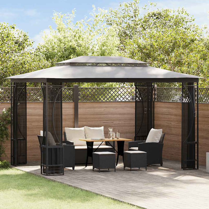 Arbor Vidaxl con redes 300x400x265 cm de antracita