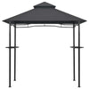 Vidaxl Barbecue Pavilion 240x150x255 cm Antracite in acciaio