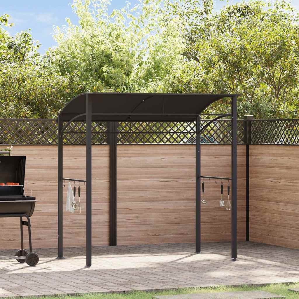 Vidaxl Barbecue Pavilion 215x150x220 cm Antracite in acciaio